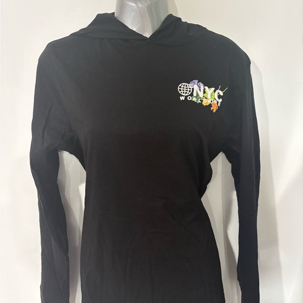 Denim & Flower Black Long Sleeve Tee